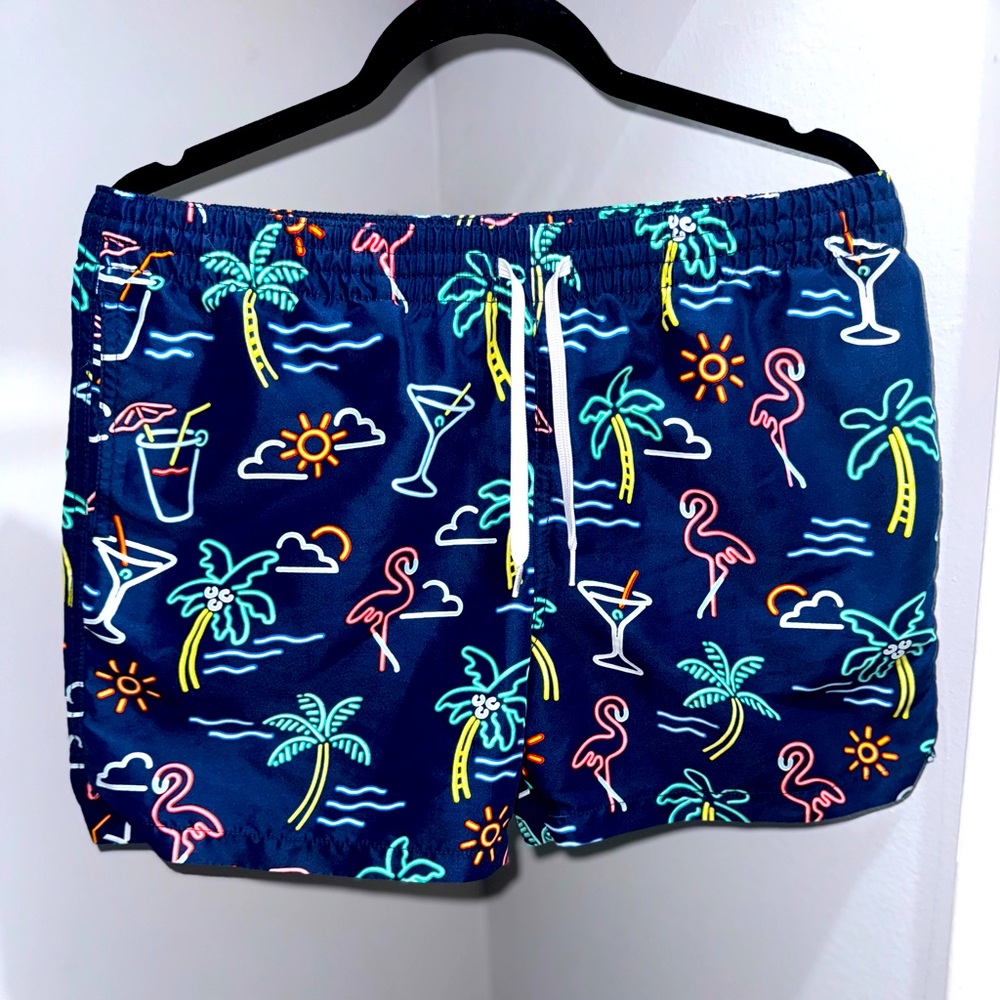 Chubbies Neon Tropical Print Men’s Trunks